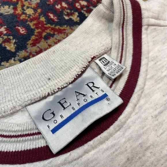 VTG 90s GFS Washington State Cougars WSU Crewneck Ringer Sweatshirt XXL Gray - Picture 5 of 5